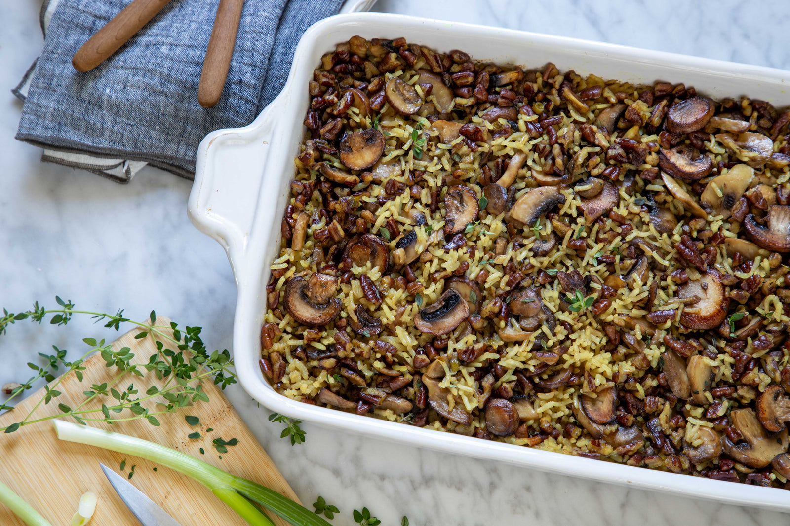 Savory Pecan & Rice Casserole