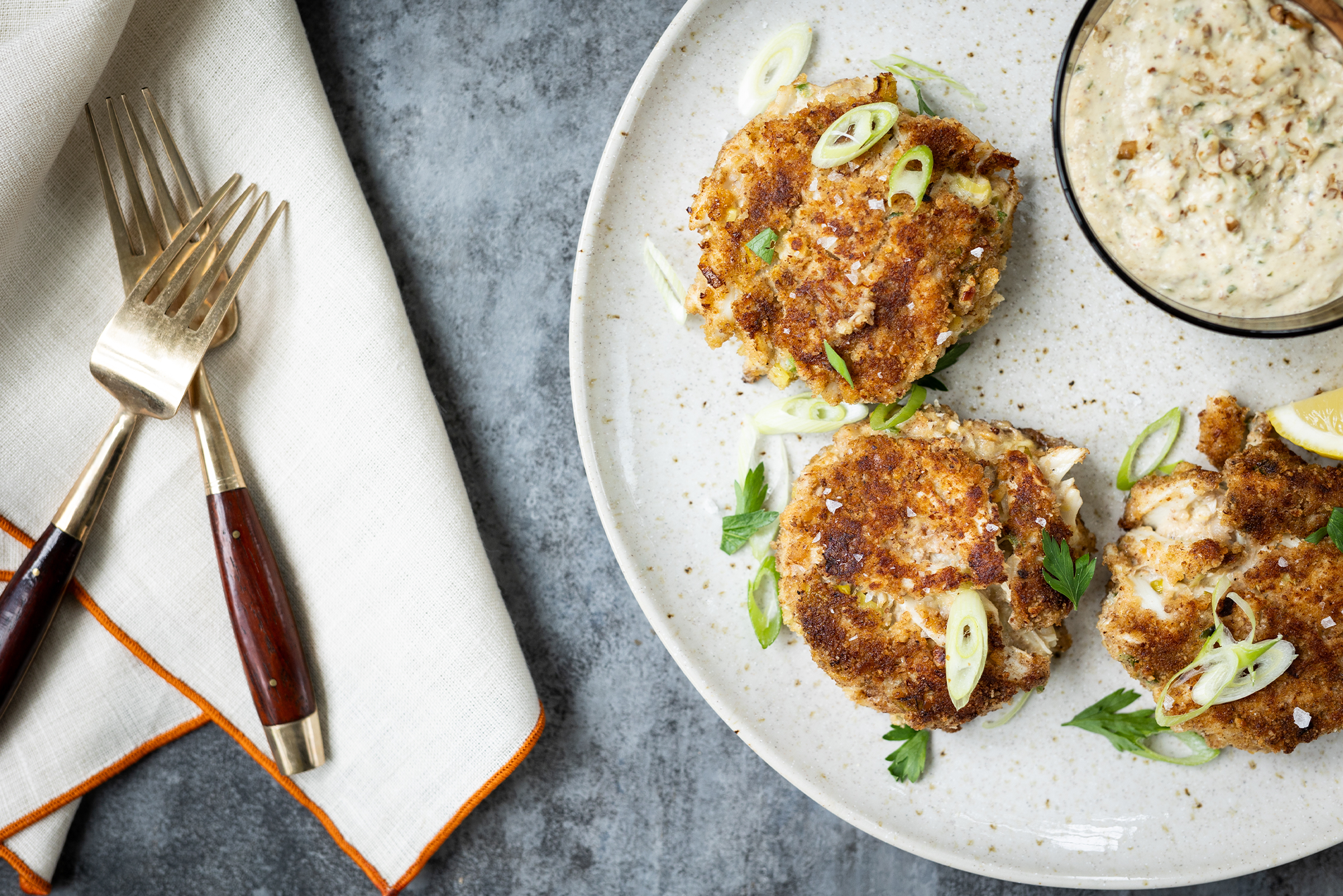 Crab Cakes with Pecan Remoulade