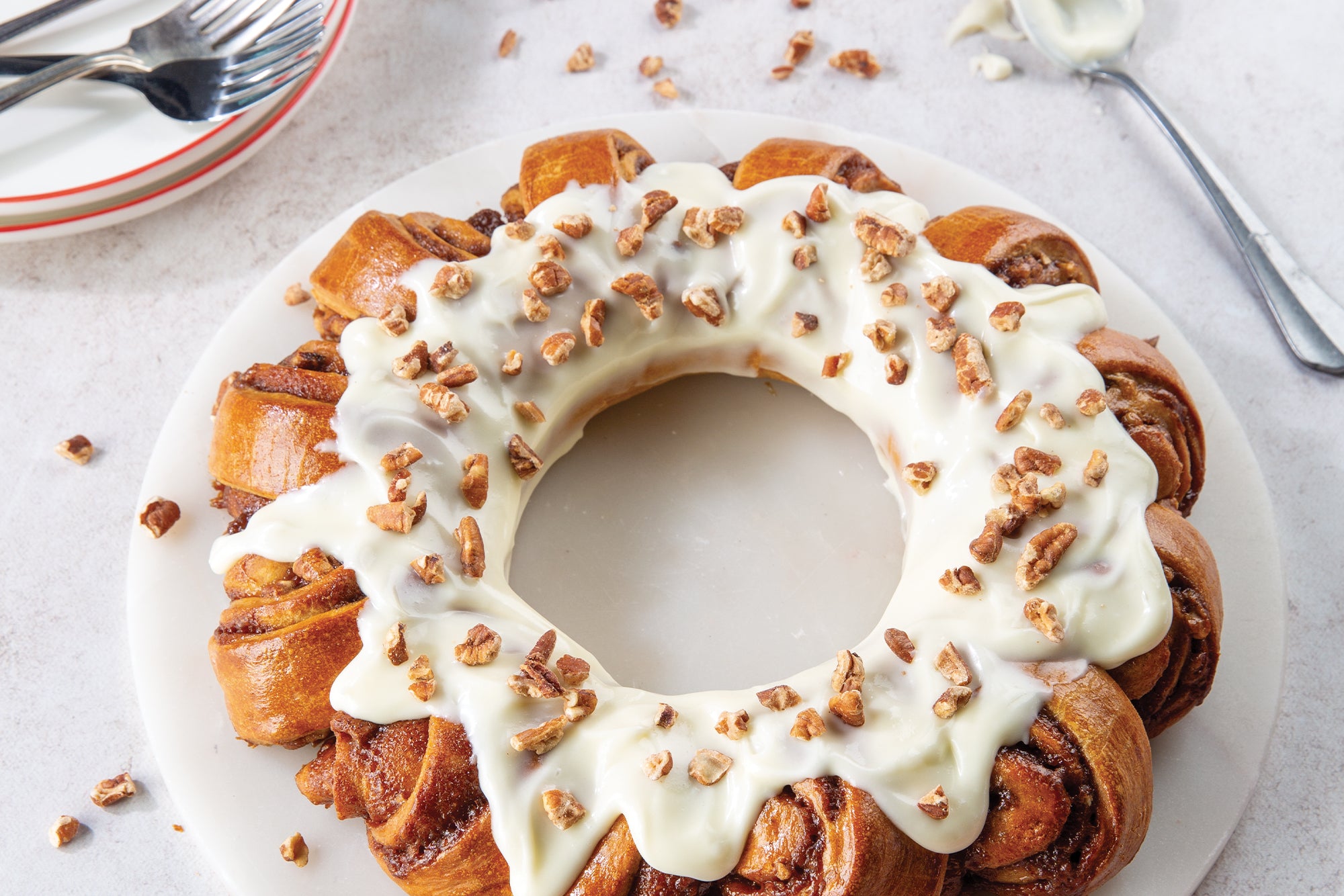 Pecan Gingerbread Wreath