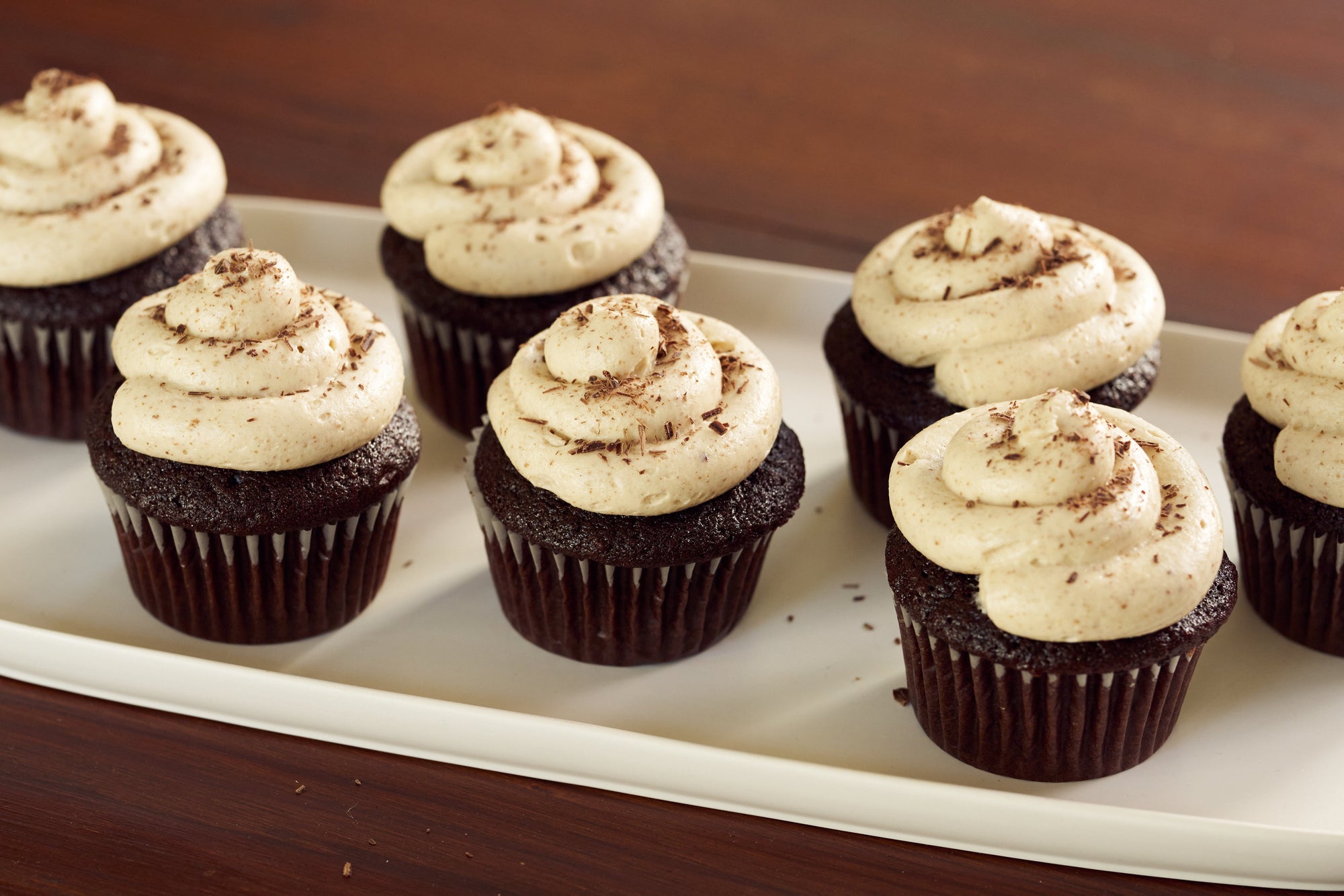 Mocha Cupcakes with Pecan Frosting