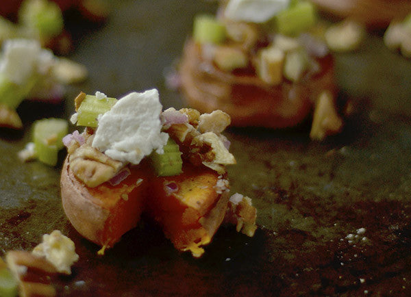 Sweet Potatoes with Pecans and Goat Cheese