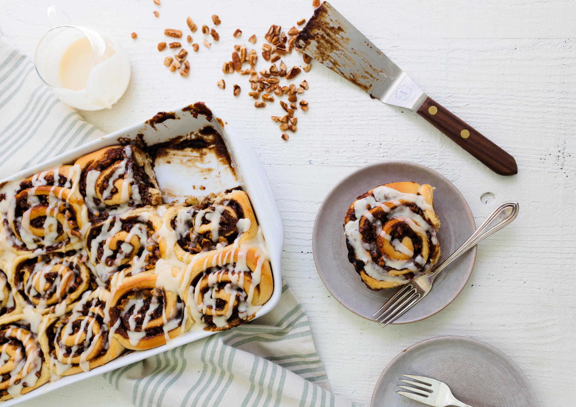 Inside-Out Pecan Sticky Buns with Sorghum Glaze