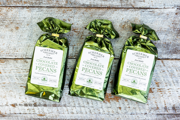 Chocolate Pecans - Foil Bags - Schermer Pecans