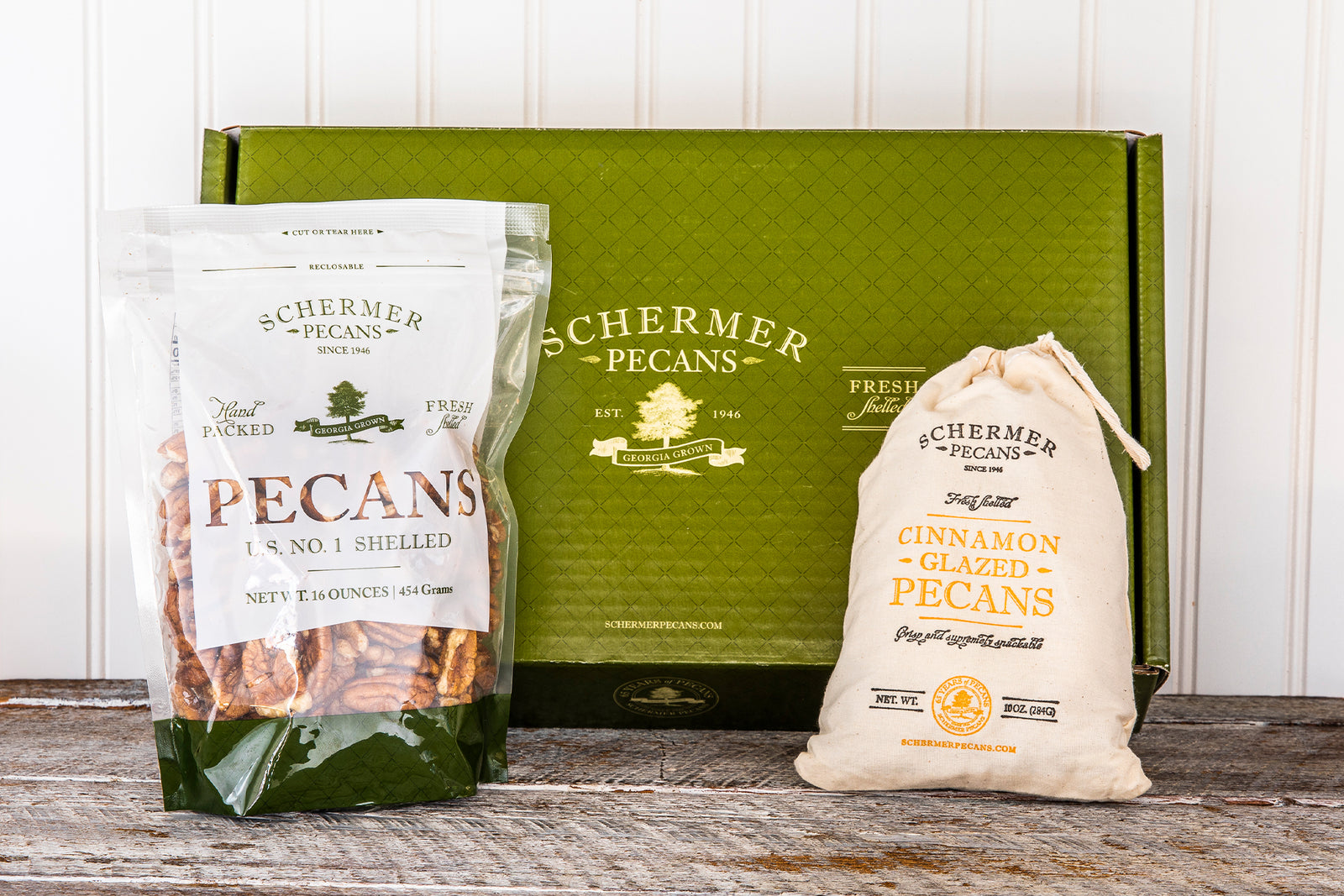 Natural Halves and Cinnamon Pecans