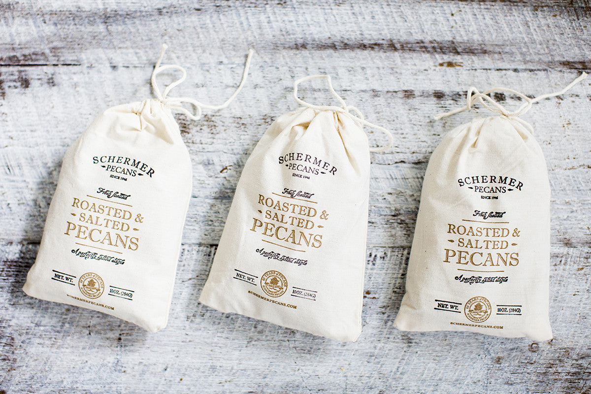 Roasted and Salted Pecans - Cloth Bags Case